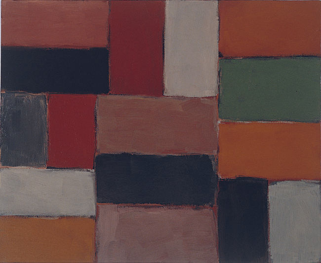 Wall of Light Orange Green 2005 oil on linen 114.3 x 139.7cm